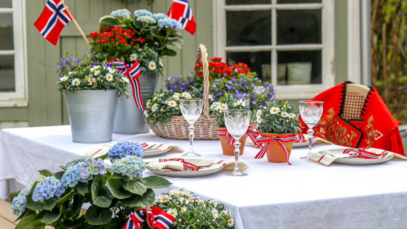 Slik lager du nydelige dekorasjoner med planter til 17. mai