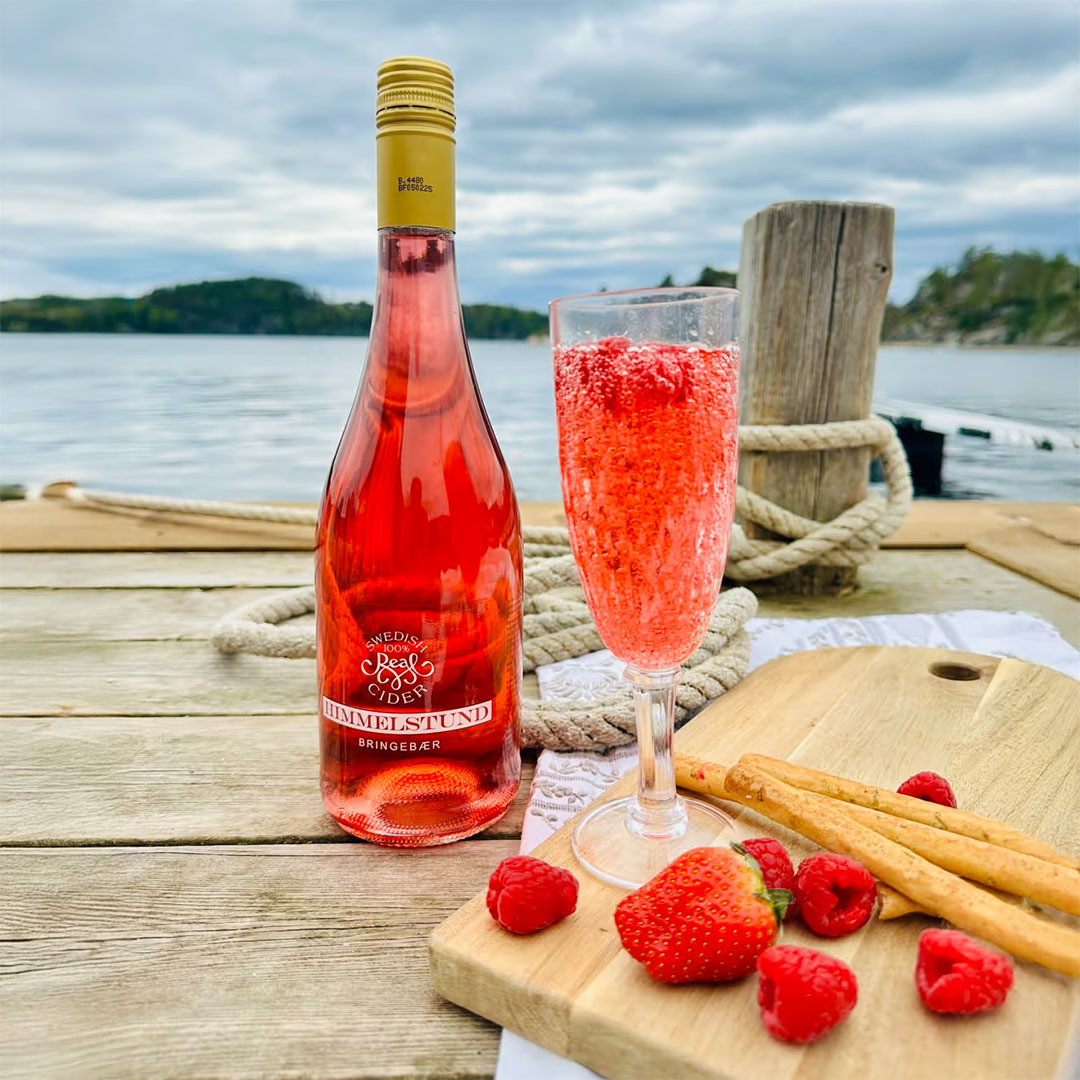 Bringebærcider på brygga