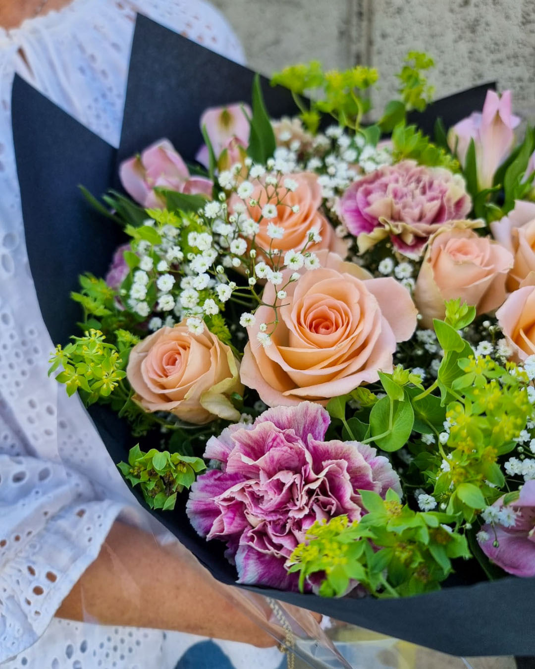 Bursdagsbuketten i all sin prakt