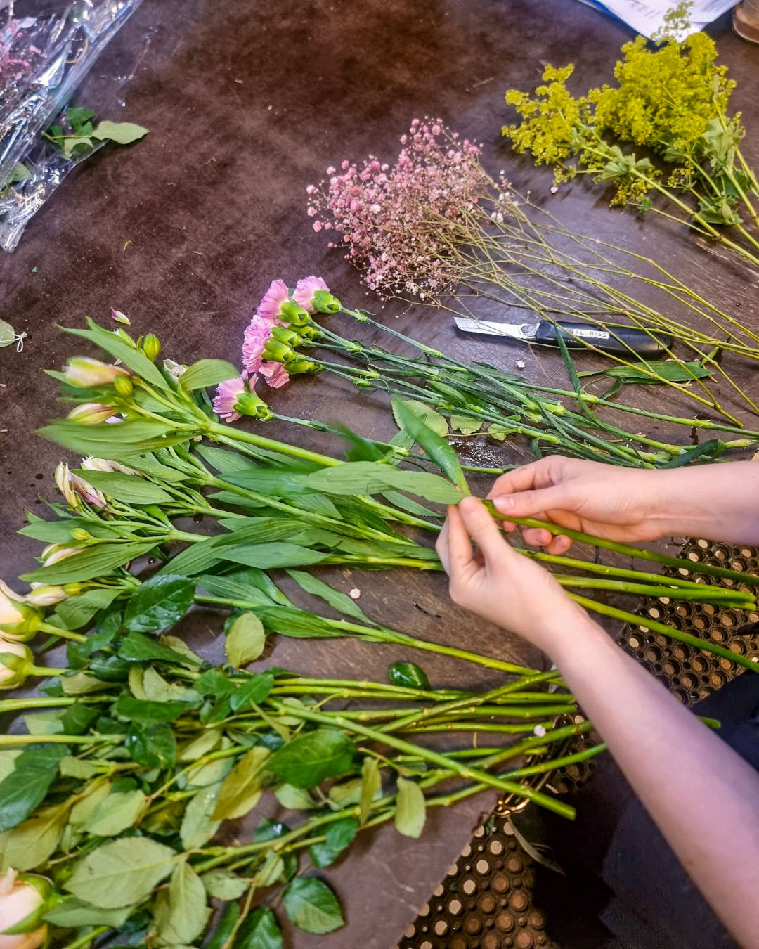 Bursdagsbuketten produseres