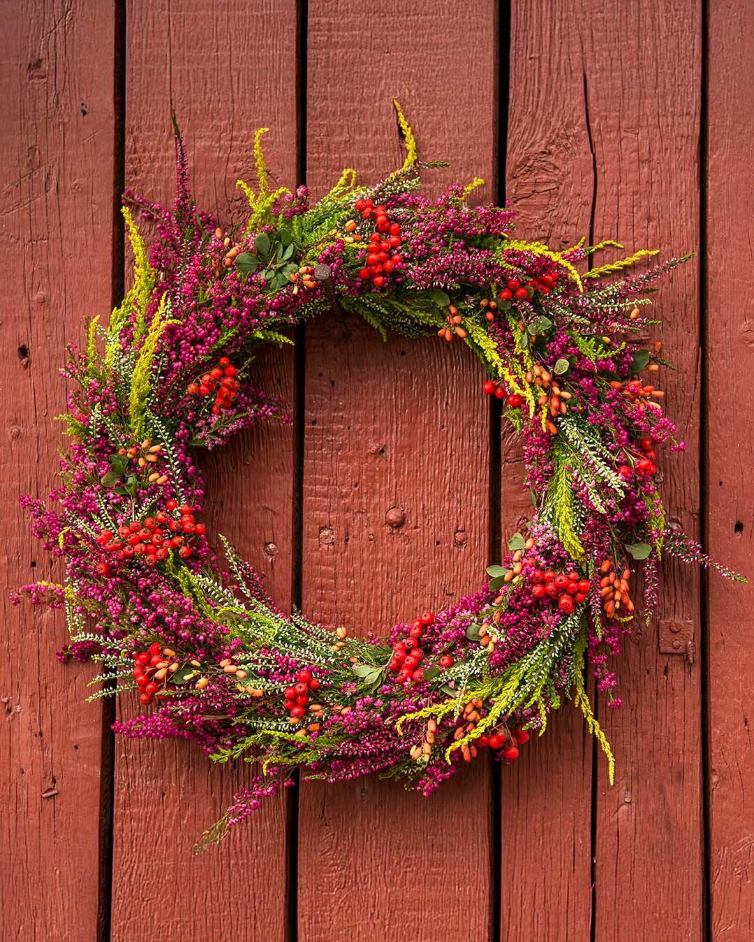 Høstkrans med lyng
