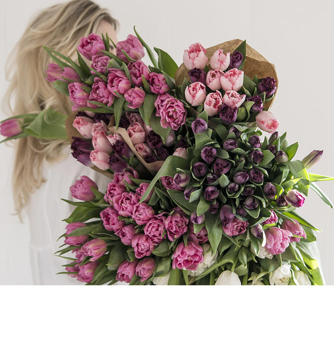 Bestill blomster</br> rett hjem p&aring; d&oslash;ren